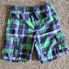 Boys Gymboree Cargo Shorts 5T Blue Green Pockets Cotton