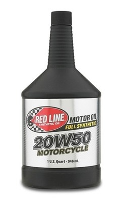 Red Line 20W50 Motorcycle Oil 1 Qt Full Synthetic Powersports Engine Oil