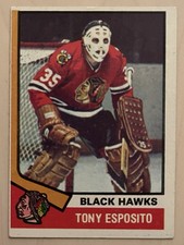 TONY ESPOSITO HOF  1974-75 Topps  #170 Chicago Blackhawks
