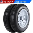 2PC Trailer Tires & Wheels 4.80-12 4.80x12 4.80 12 W/ 12" Rims 5 Lug on 4.5" 6PR