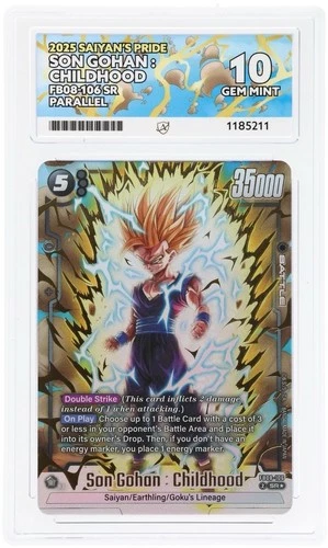 ACE 10 Son Gohan: Childhood FB08-106 SR* Alt Art Dragon Ball Fusion World Graded