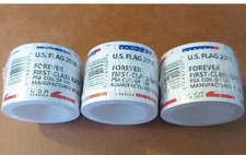 3 Rolls of 100 Forever Stamps 2018 USPS Postage--Office Closure