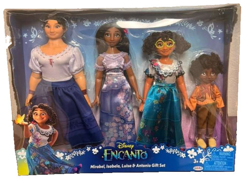 Disney Encanto Mirabel, Isabela, Luisa & Antonio Fashion Doll 4-Pack Gift Set