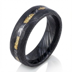Akitsune Orbis Ring | Damascus stalen ring vrouwen mannen roestvrij staal Damascus, Roestvrij staal