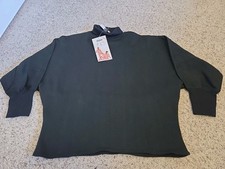 Vtg 80's New W/ Tags Gitano Lites Turtleneck Sweater Size 42 Black Oversized