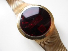 MWC vintage red LED 1970's watch - for parts
