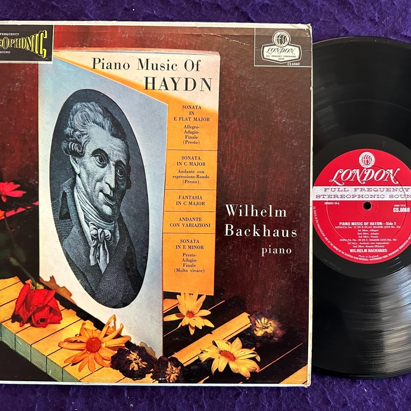 HAYDN Piano Music of BACKHAUS LP / UK London CS 6060 1K/1K BB Tested EX