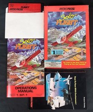 Solo Flight IBM PC 5.25 Floppy MicroProse 1985 Vintage Big Box CIB Complete
