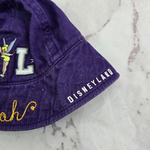 Disneyland Hut Mädchen Jugend lila Bucket 90er Y2K Sarah bestickt Tinker Bell - Bild 4 von 9