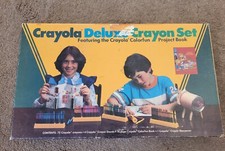 Crayola Deluxe Crayon Set 7720 Binney Smith 4 Crayon Holders 1981 VTG
