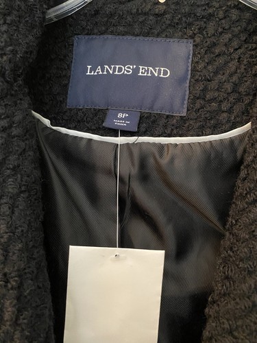 Lands End Classic Women’s Boiled Wool Jacket/ Blazer Size 8P NWT Black - Picture 2 of 4
