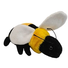 Vintage Great American Fun Corp Plush Bumble Bee 7" Stuffed Animal Plastic Beads