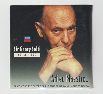   SIR GEORG SOLTI 1912-1997 - ADIEU MAESTRO.. - CD 9 TITEL - 1997 - NEU NEW  