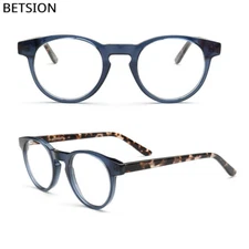 Classic Round Tortoise Eyeglasses Frames Vintage Reading Glasses Mens Womens