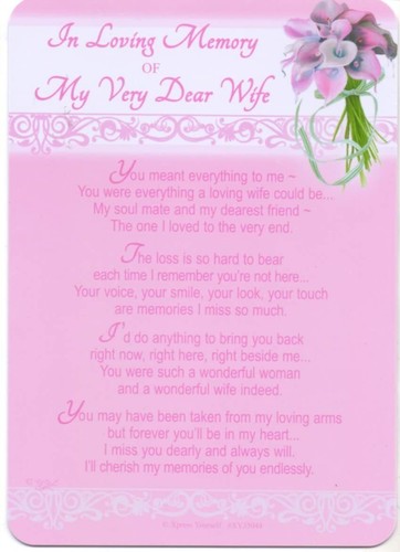 GRAVE MEMORIAL CARD Graveside Funeral Loving Memory Verse Remembrance Holder💔 - Picture 9 of 120