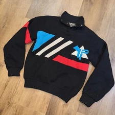 Mens Tyrolia Sweater Lined Ski Retro Vintage 1980s 1990s Thick Wool Warm Large