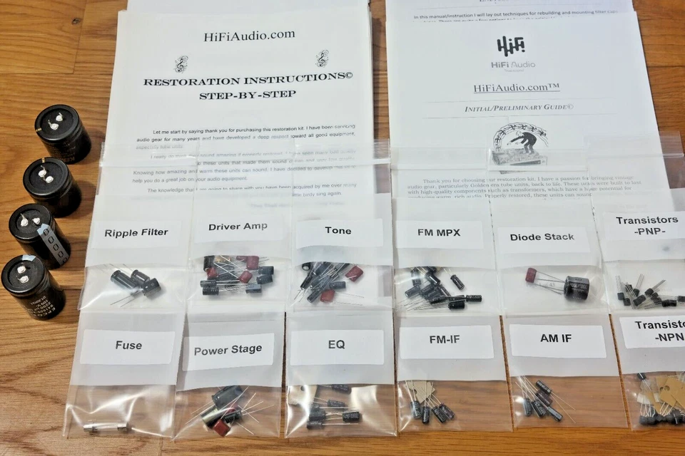 Sansui 5000x Reconstrucción Servicio Restauración Kit Reparación Filtro Condensador Foto 3 de 4