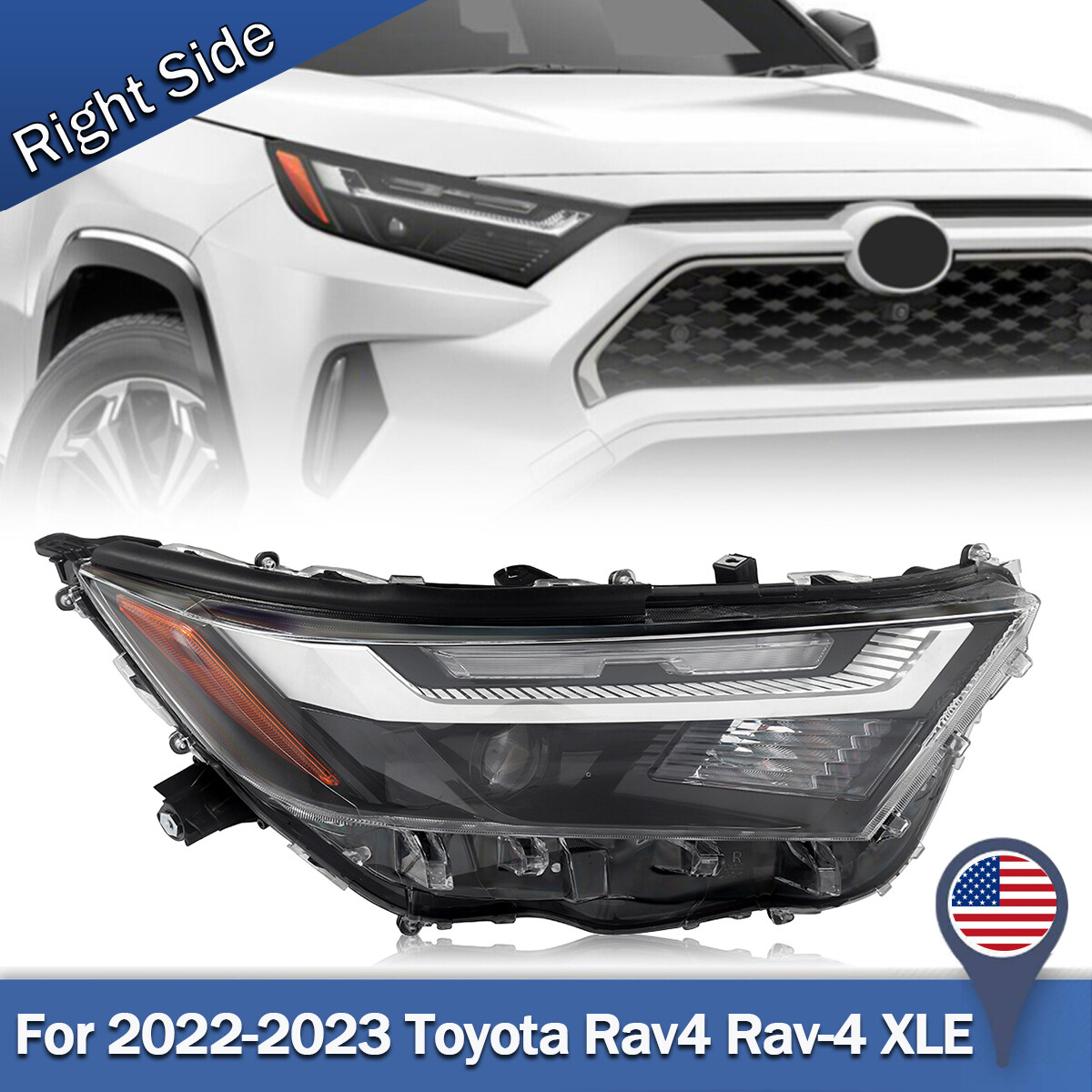 For 2022 2023 2024 Toyota RAV4 LED Headlight Assembly 811100R350 