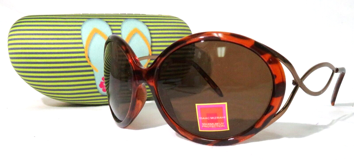 Isaac Mizrahi Women's NEW Oversized Sunglasses Mod 78361 tortoise