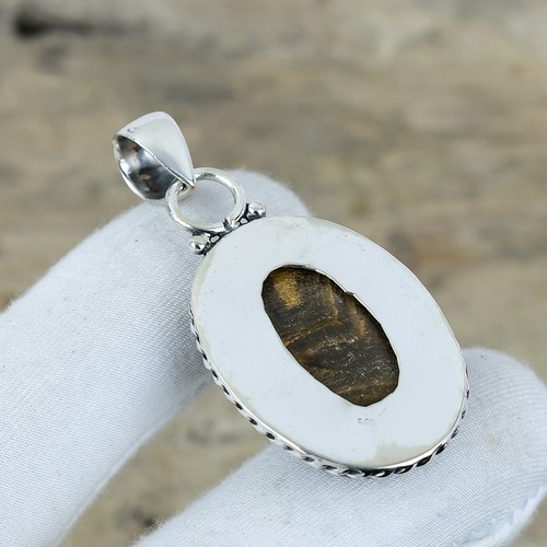Antique Boulder Opal Gemstone Pendant 925 Silver Handmade Pendant For Love Gifts - Picture 4 of 4
