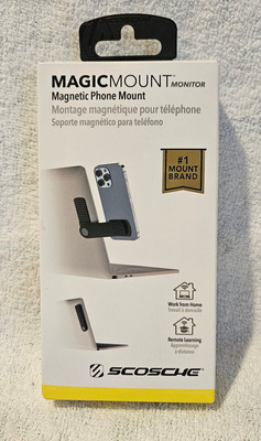 Scosche Magnetic Phone Mount MagicMount For PC Monitor, Laptop. NEW