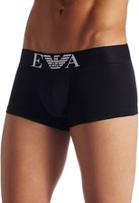 Emporio Armani Men's 178693 Cotton Stretch Trunk Underwear Black Size S