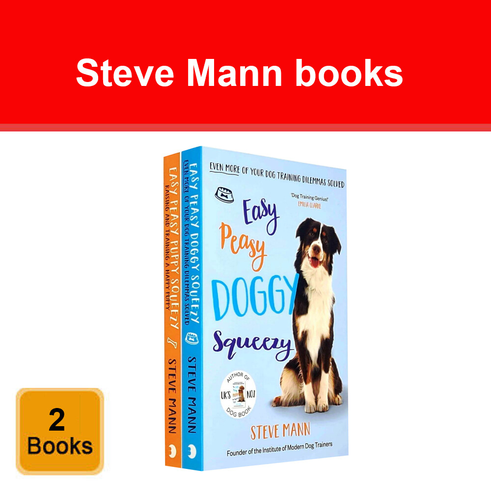 Steve Mann 2 Books Set Pack Easy Peasy Puppy Squeezy, Easy Peasy Doggy Squeezy