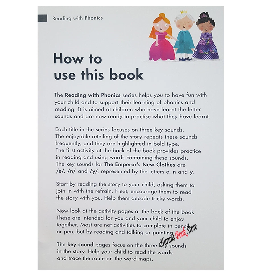 CHILDRENS THE EMPERORS NEW CLOTHES READING WITH PHONICS LEARNING BOOKS  - Image 2 of 4