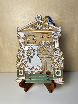 Vintage St Andrew s Abby Wedding Tile Wall Plaque- measures 9.5  x 7 