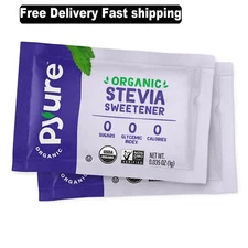 Pyure Organic Stevia Packets Granulated Sugar Packets White Sugar Substitute