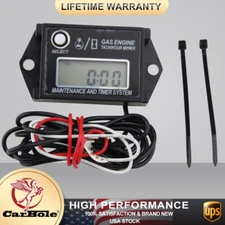 Waterproof Digital Mini Tiny Tachometer Tach Hour Meter Adjustable Job Timer US
