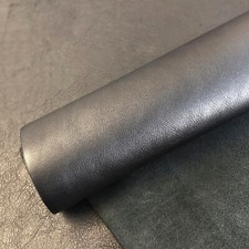 1.4-1.6mm Thick Black Soft Full Grain 100% Real Cowhide Leather Multiple Sizes