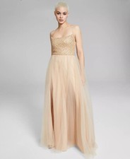 SAY YES TO THE PROM Embellished Ballgown Gold Size 1/2 $159