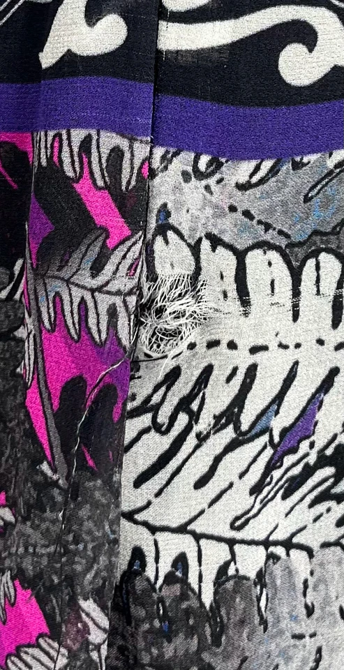 Maxi Vestido Matthew Williamson ALTERADO Multicolor Estampado Abstracto Manga Larga talla 12 Foto 3 de 4