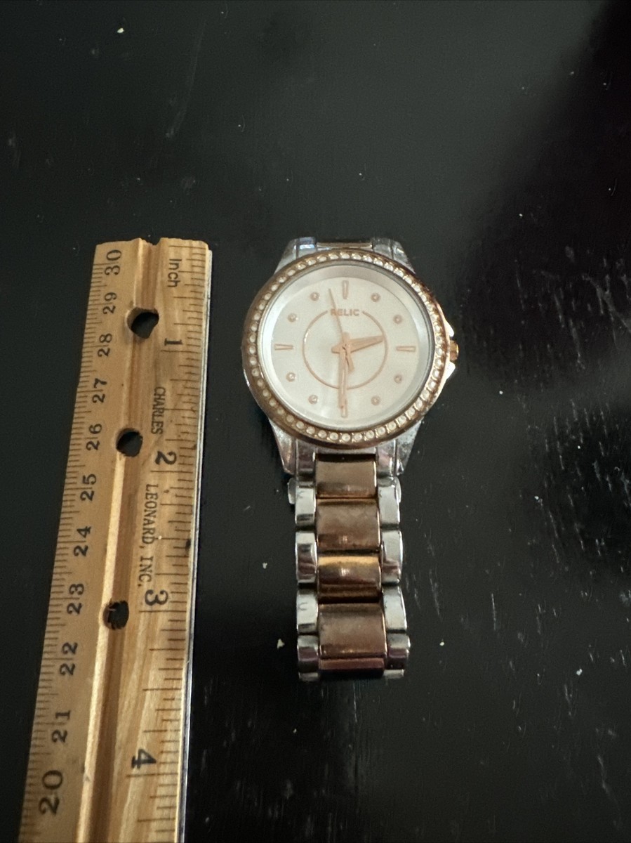 Rose Gold Silver Relic Watches Womens Relic Women's Watch, Two