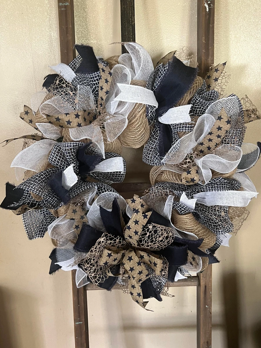 Deco Mesh Wreath Farmhouse Country Front Door Wreath Home decor