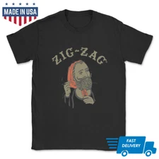 Iconic Gold Zig-Zag Smoking Weed Rolling Paper Logo T-Shirt M-3XL Fast Shipping