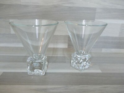 Martini 3 stuck retro bar vintage designer Glas ''Ice Cube'' Coctailglas Likör