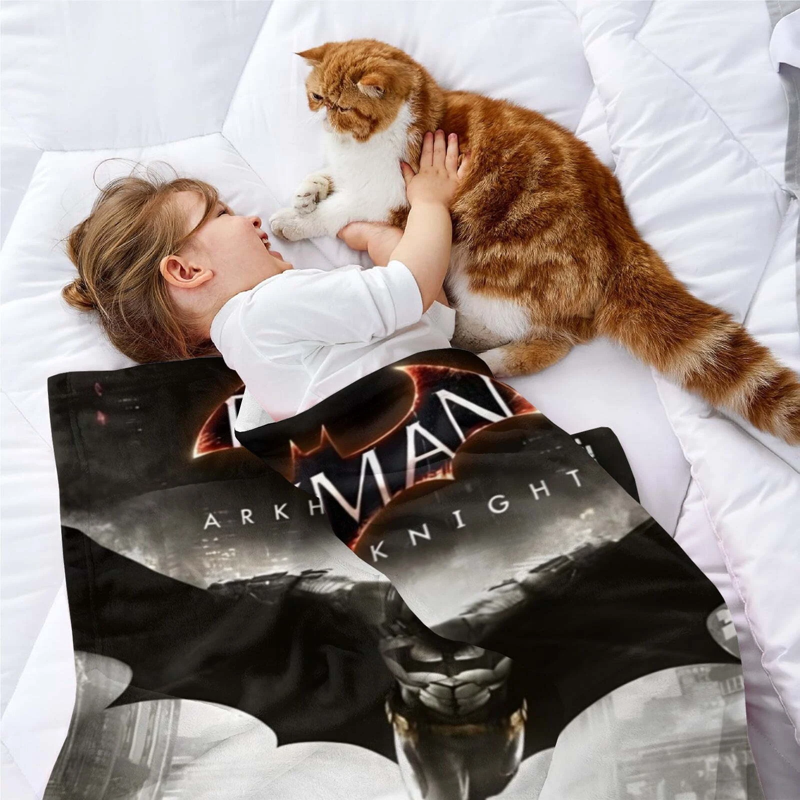 Batman Arkham Knight Blanket for Kids Soft Throw Blanket Gift Home Decor