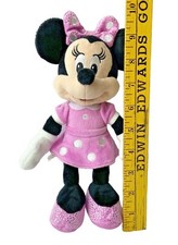 Just Play Disney Minnie Mouse Plush Stuffed Animal 9" Pink Dress Travel Size