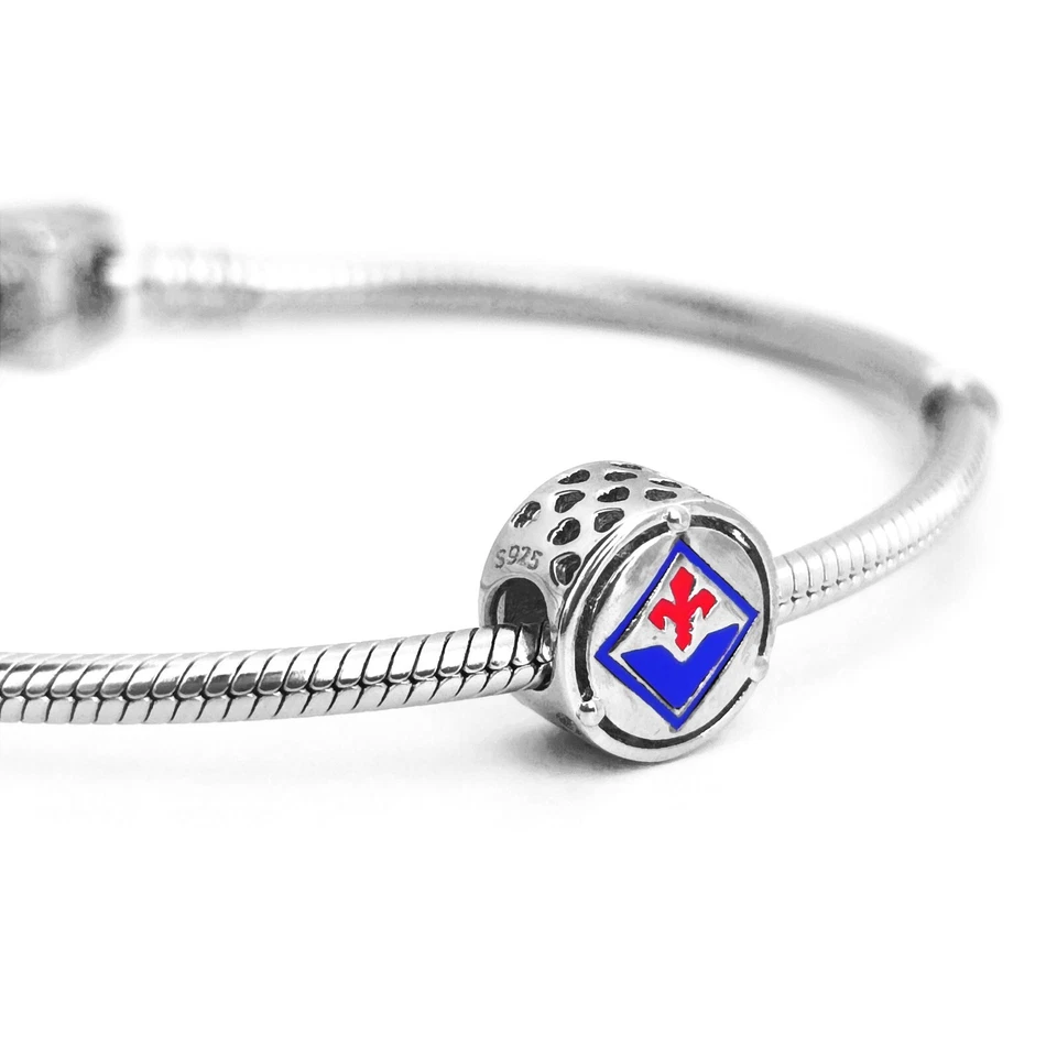Charm Fiorentina Stemma Squadra Calcio argento 925 - Les Folies - Immagine 4 di 4