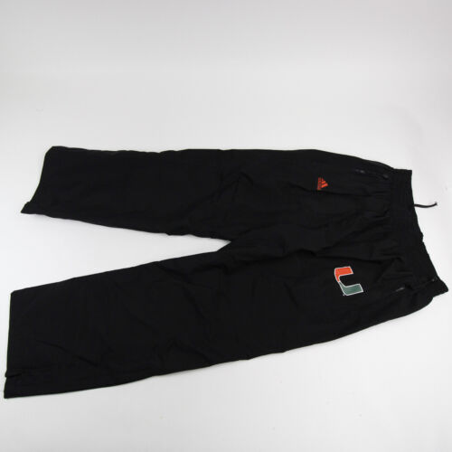 Miami Hurricanes adidas Athletic Pants Men's Black Used - Picture 1 of 7