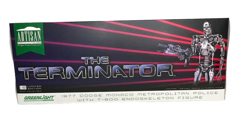 1/18 Artisan Collection - The Terminator 1977 Dodge Monaco W/ Police Figure NEW - Image 4 of 4