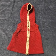 Carter's Burgundy With Red Flowers On Trim Hooded Quilted Vest