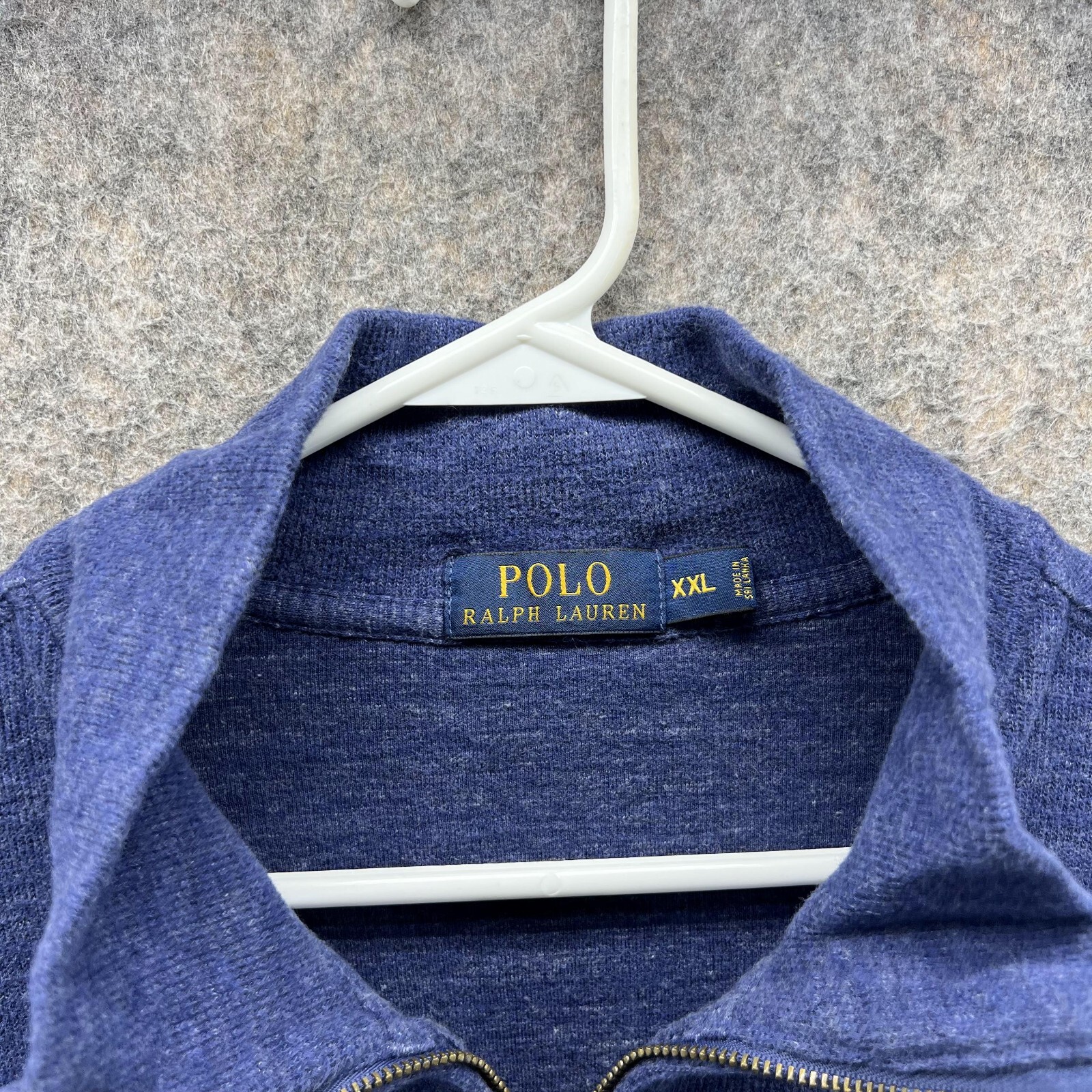 Polo Ralph Lauren Maglione Uomo XXL Felpa Blu Erica Pullover 1 4 Cerniera Pony
