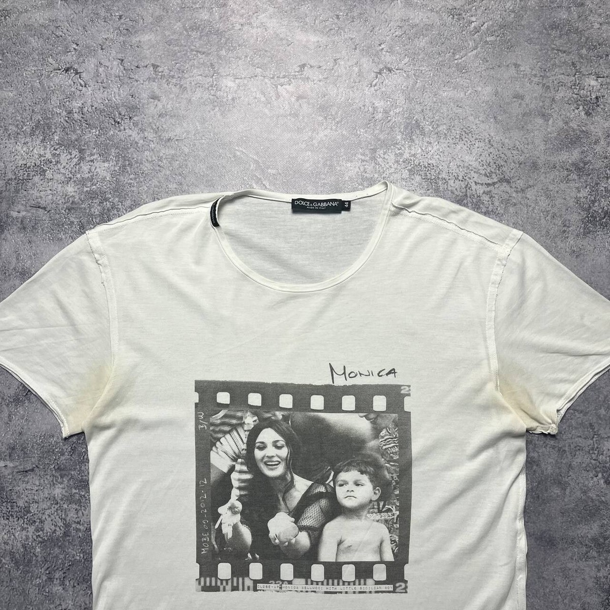 Dolce & Gabbana Monica Bellucci With Little Sicil Tee Men's Size