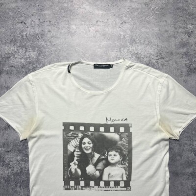 トップス Dolce&Gabbana Monica Bellucci photo tee Dolce & Gabbana Monica Bellucci With Little Sicil Tee Men's Size