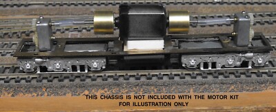 BRASS HO SCALE DIESEL or ELECTRIC DUAL SHAFT DUAL FLYWHEEL CAN MOTOR REPOWER KIT