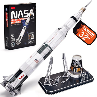 NASA Apollo Saturn V 3D Puzzles for Adults Kids Space Toys for Boys 5-8 Rocket S