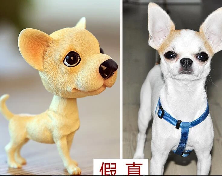 Resin Car Decoration Bobble Head Animal Dog Set Statue Resin Home